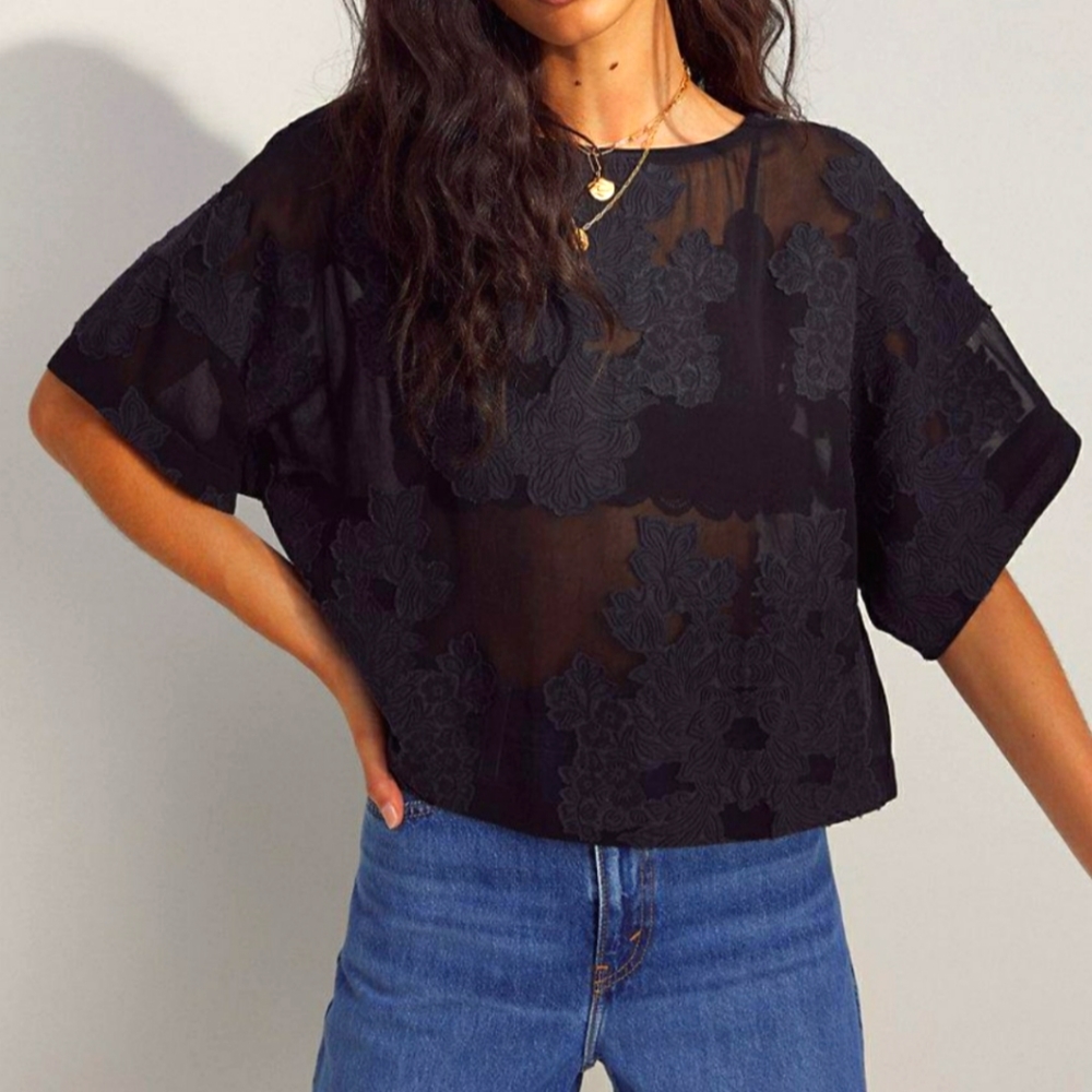 Aritzia Wilfred black blayse blouse size XS